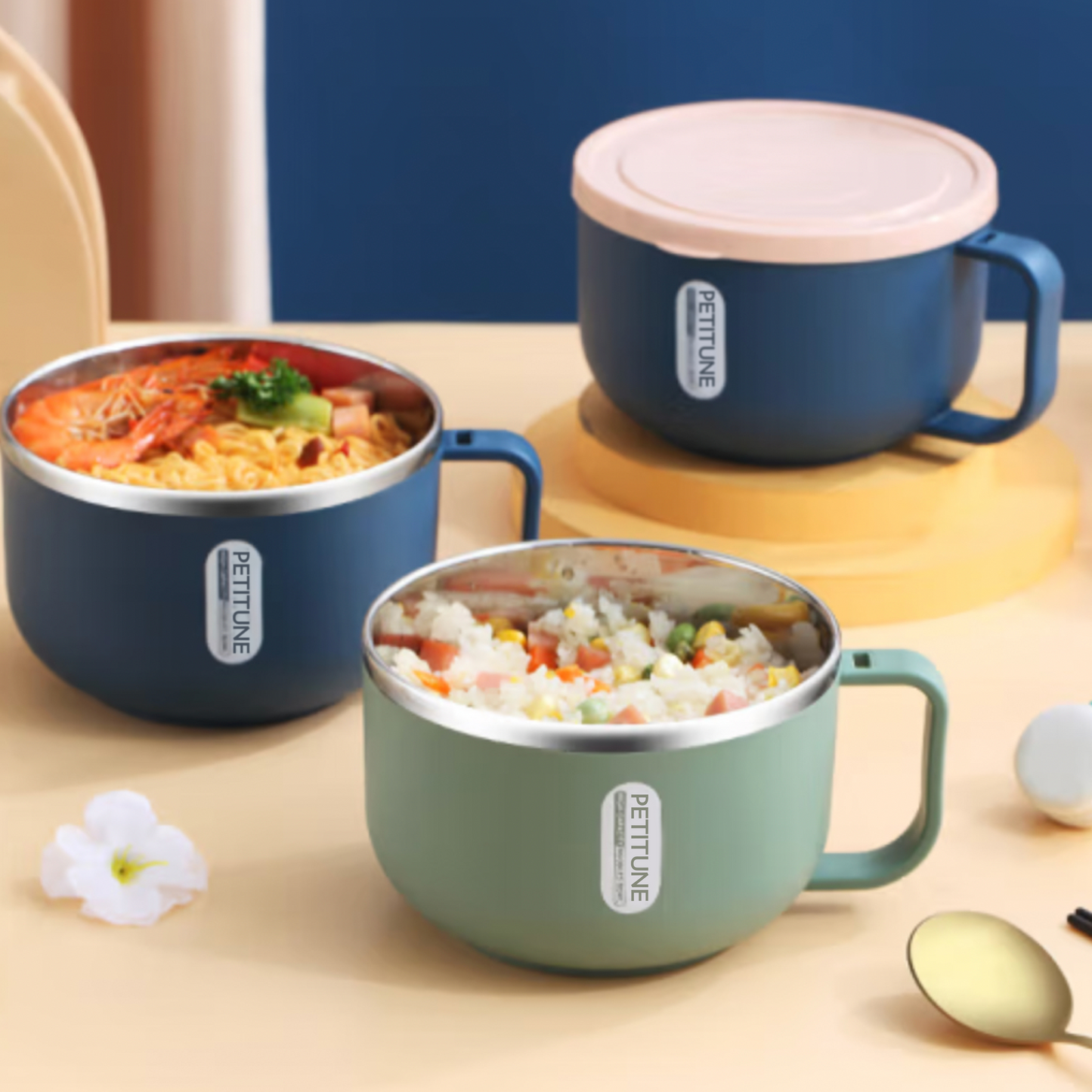 PETITUNE Baby Bowls with Lip Silicone Suction Cups