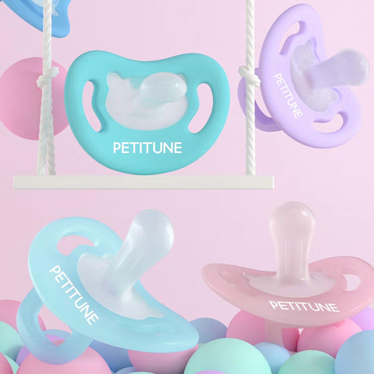 PETITUNE Baby Feeding pacifiers,Gum Massagers for Babies