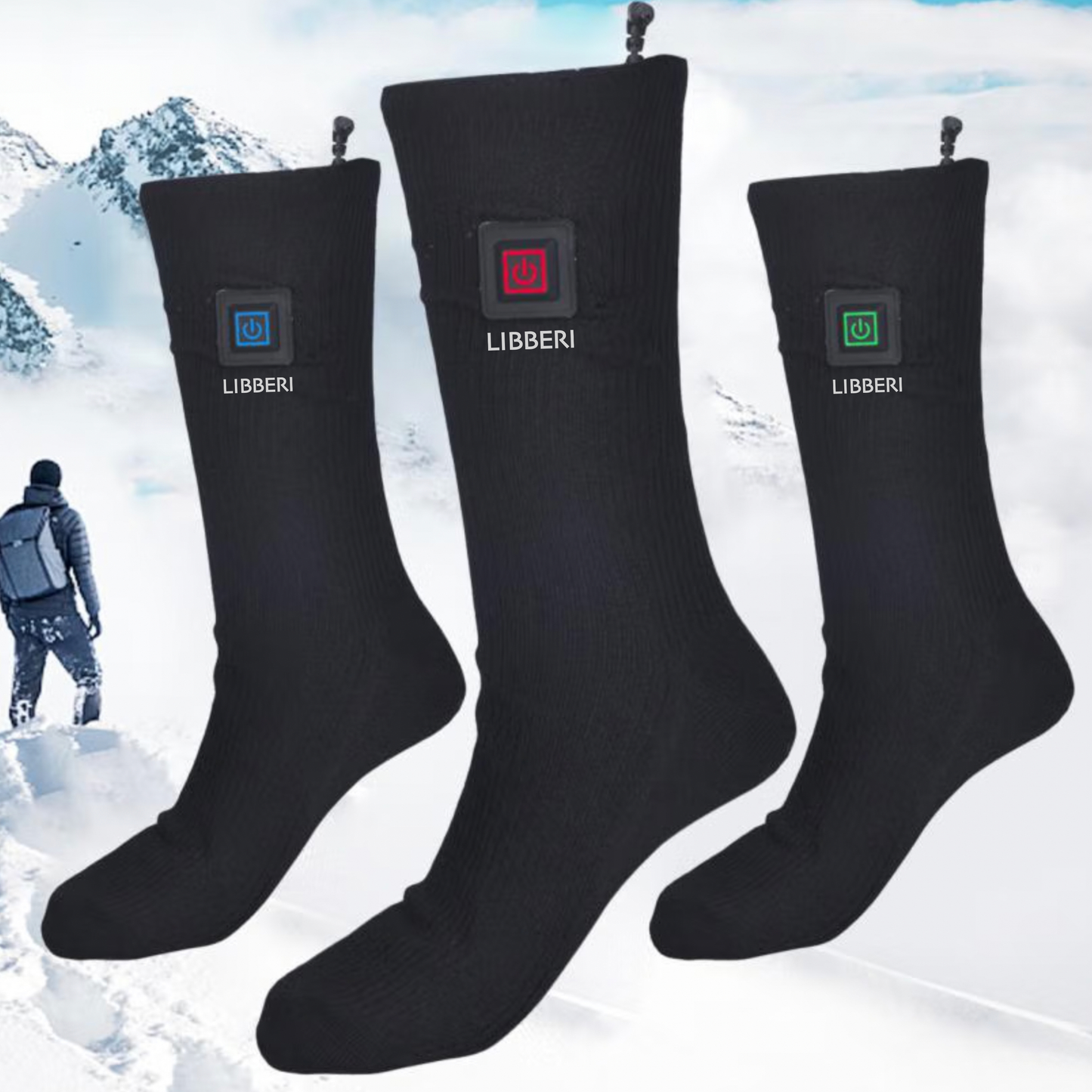 LIBBERI Heated Socks for Men Women Socks Electrically Heated Electric pocket warmers
