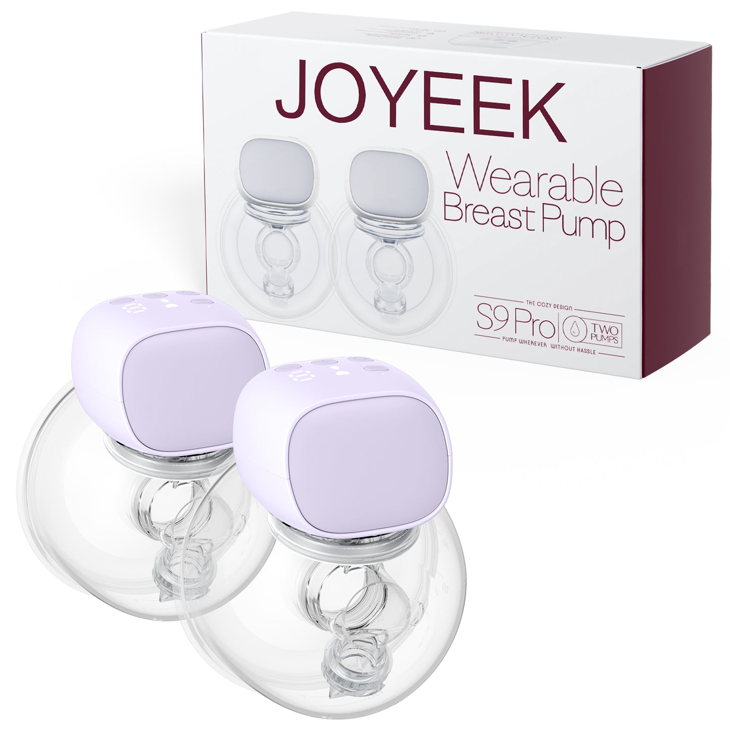 Wearable Breast Pump S9 Pro Longest Battery Life, 2Pcs Purple