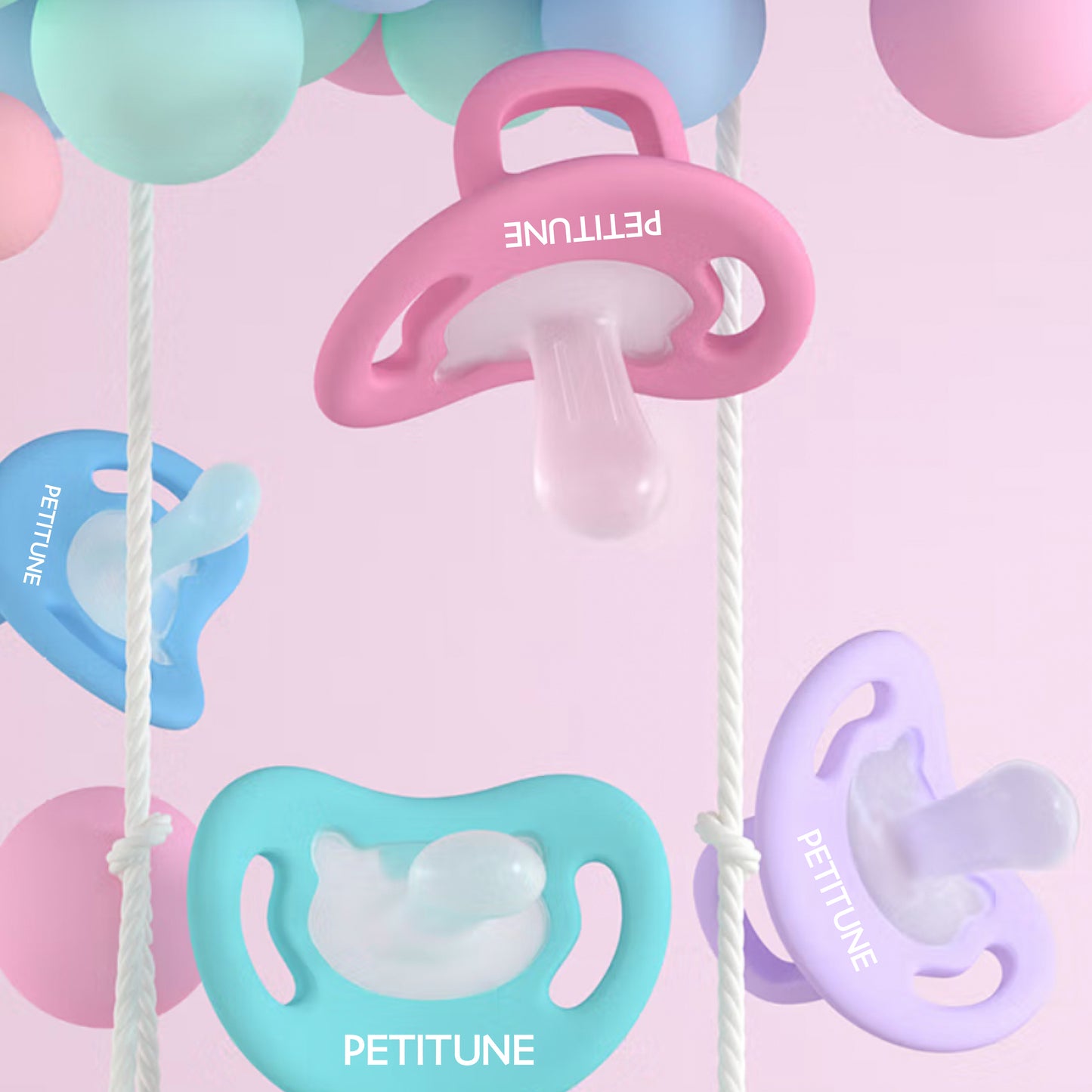 PETITUNE Baby Feeding pacifiers，Gum Massagers for Babies