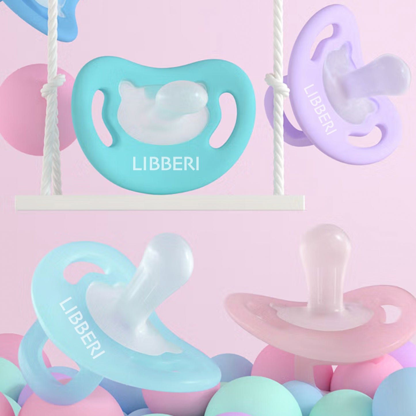 LIBBERI Baby Feeding Pacifiers Gum Massagers for Babies