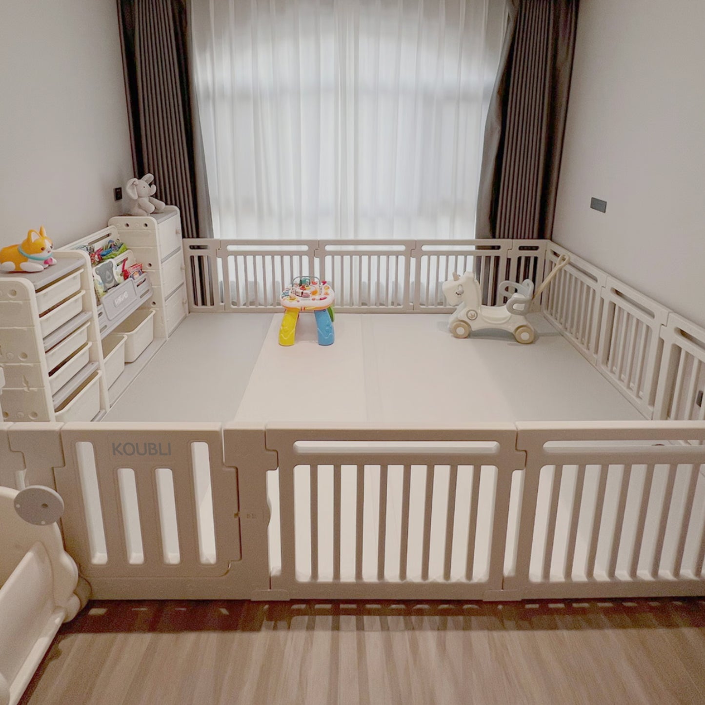 KOUBLI Baby Playpen, Safety Baby Gate Playpen for Babies